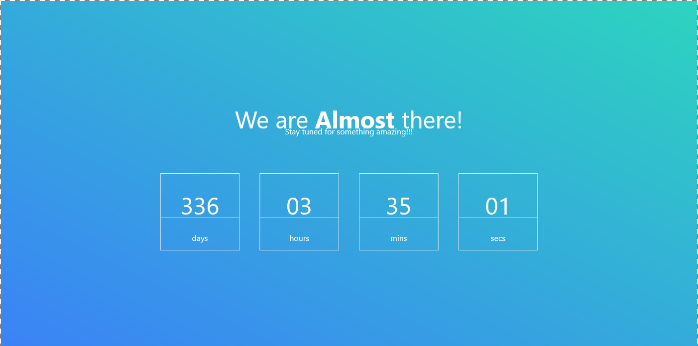 Coming soon page