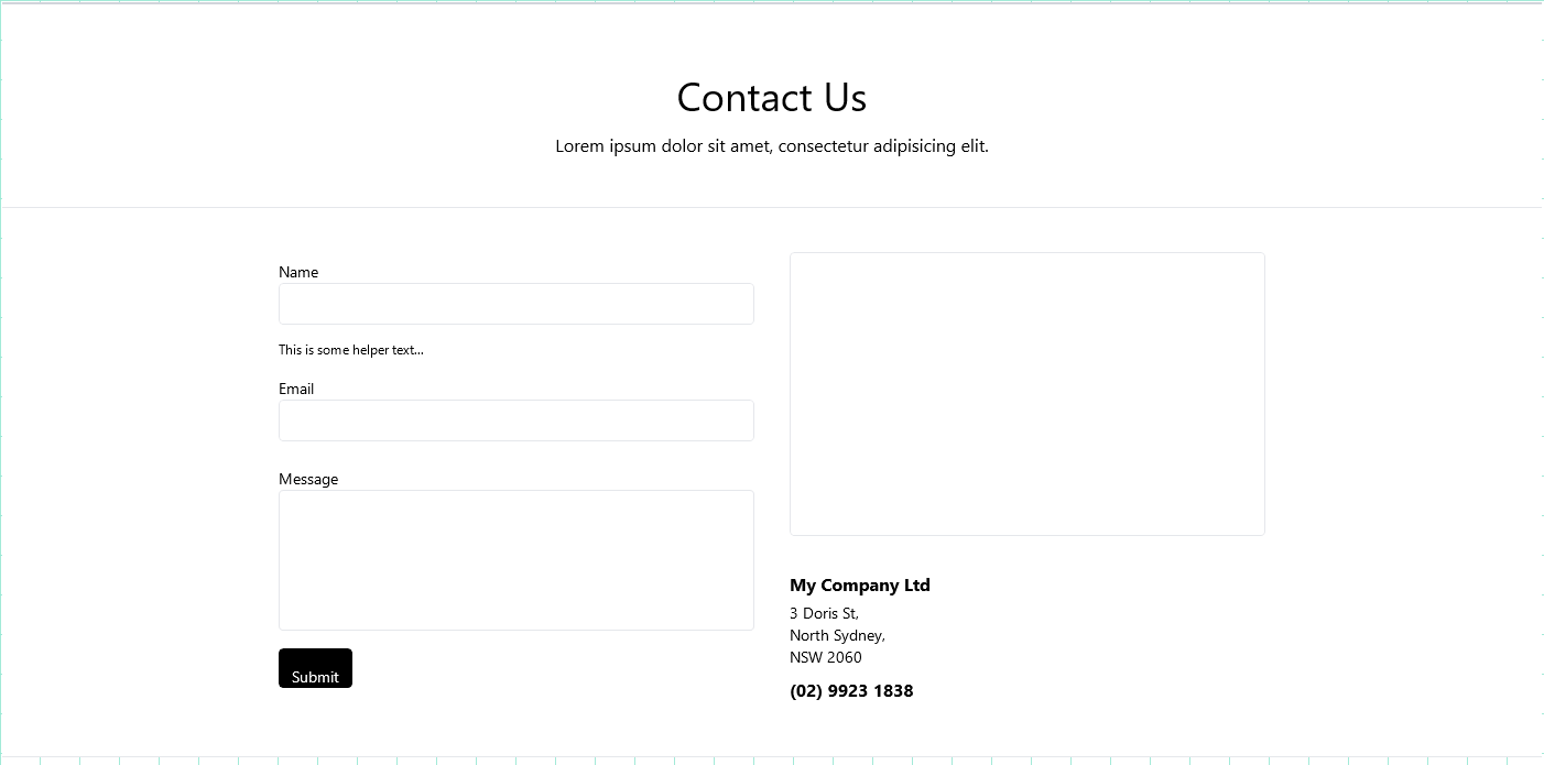 Simple contact section