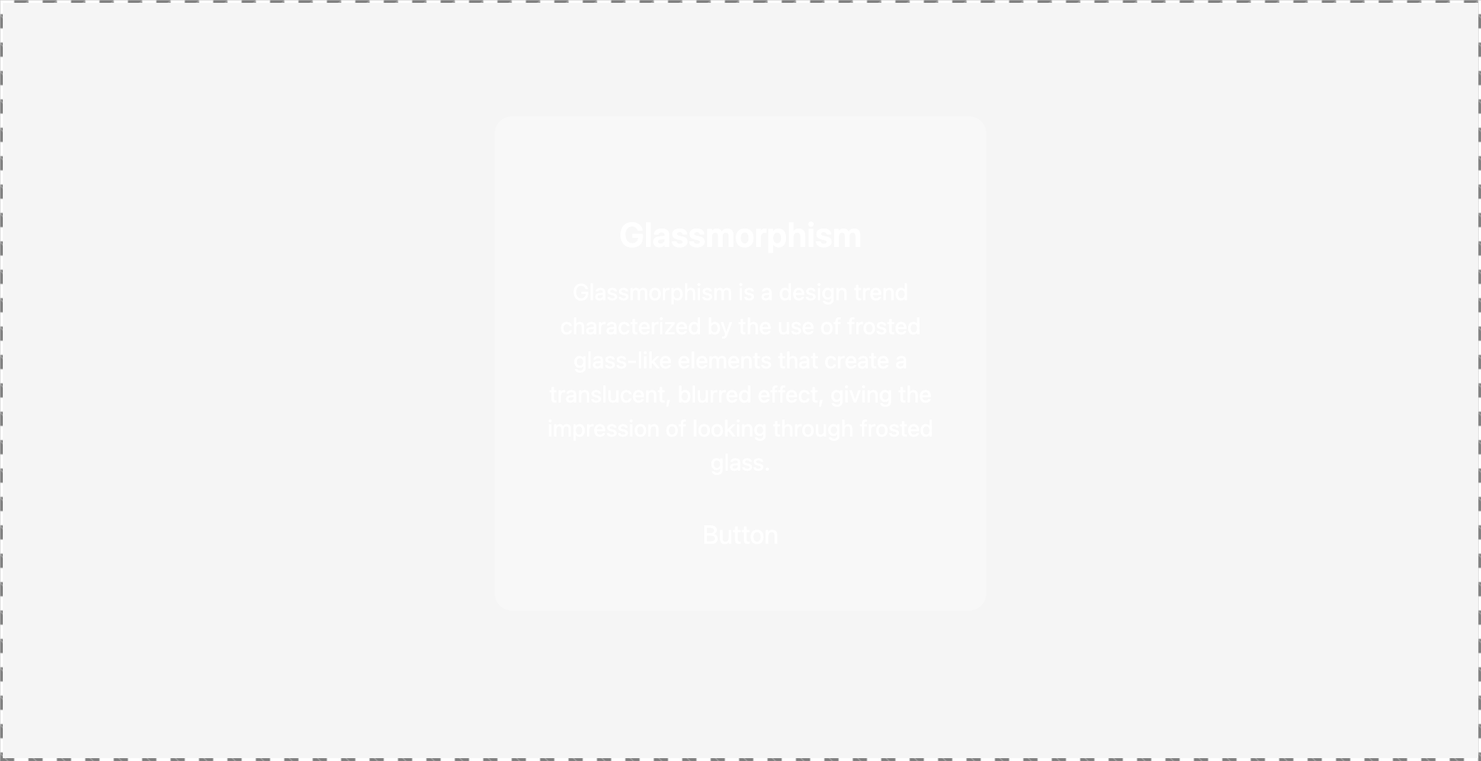 Glassmorphism Effect
