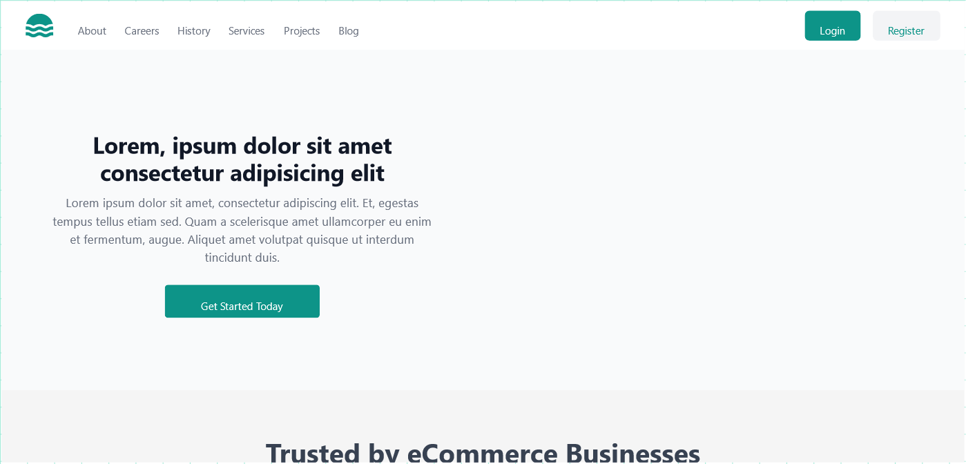 Landing page with HyperUI 