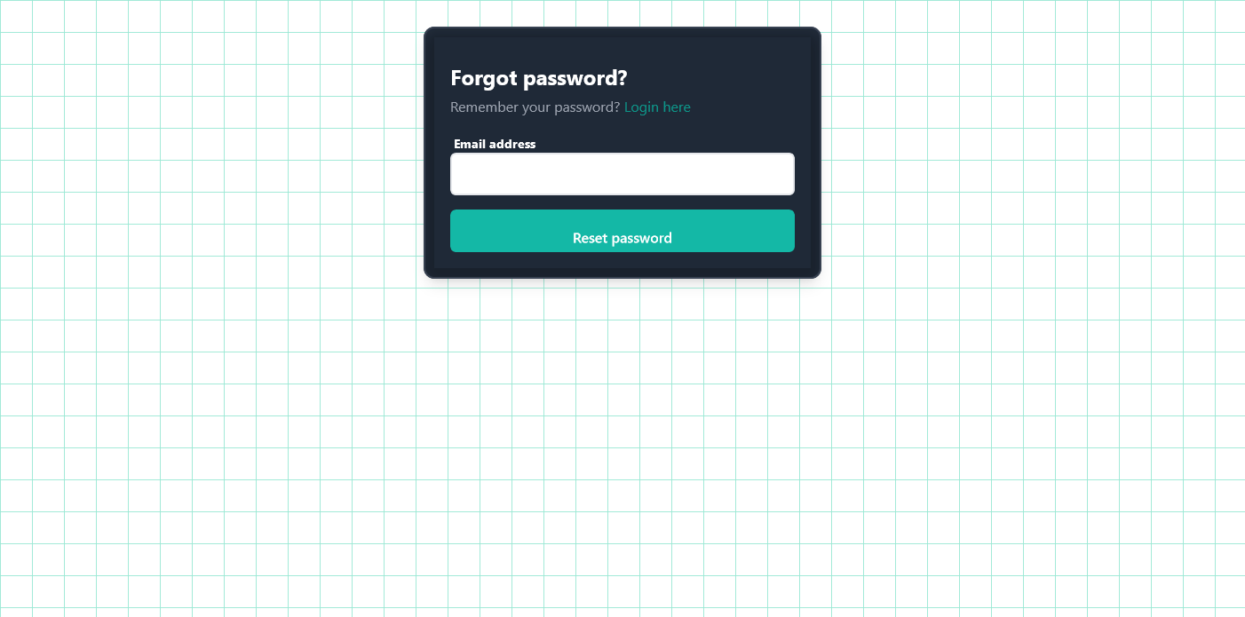 Forgot password form