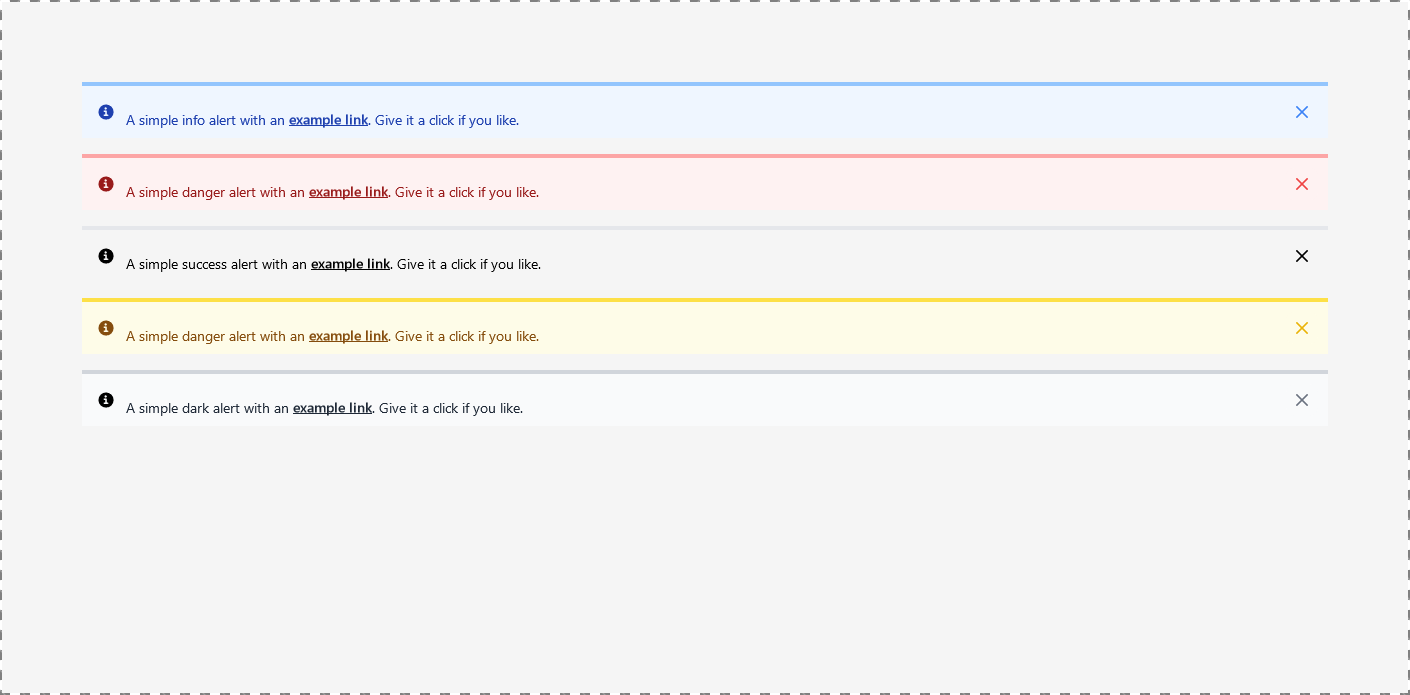 Alerts with top border