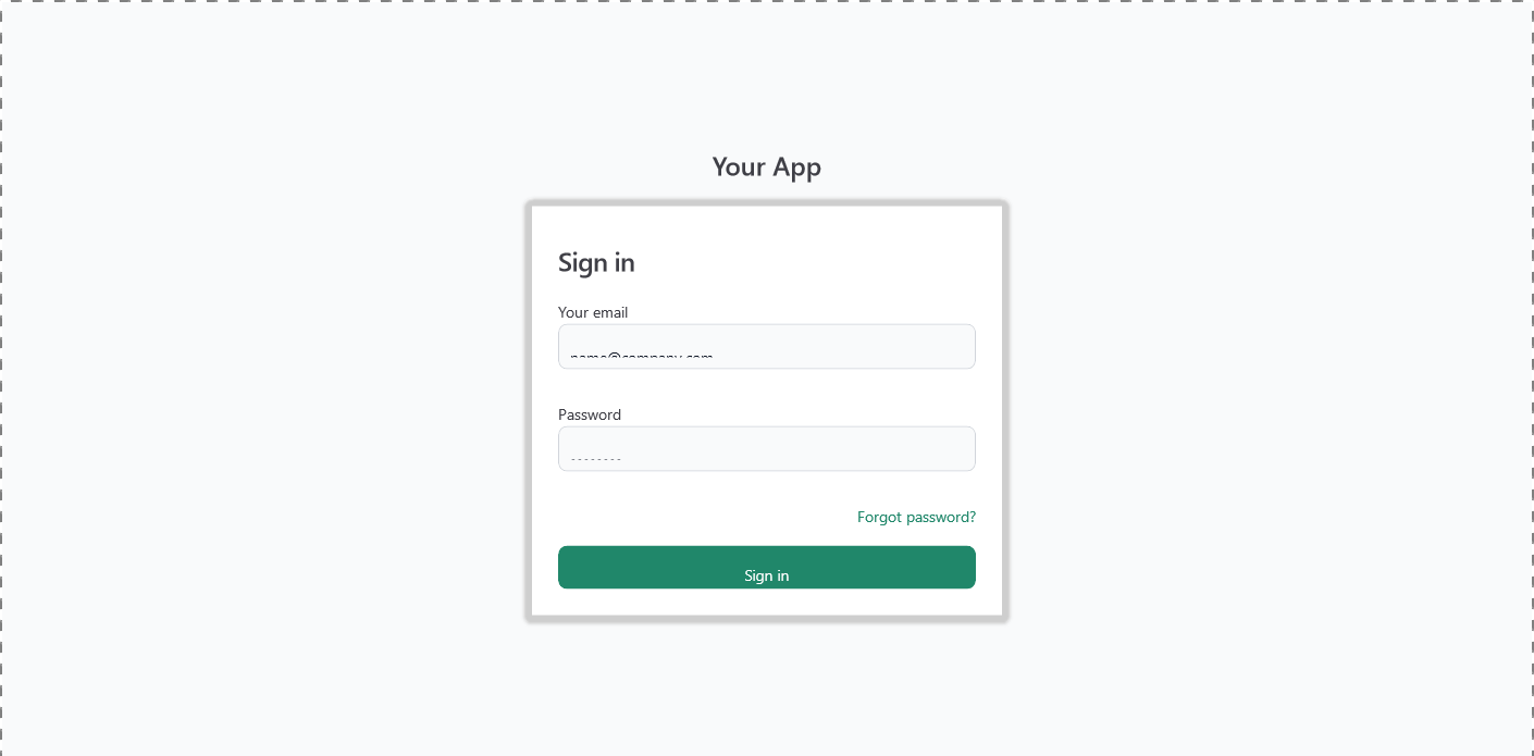 Login page with tailwindcss